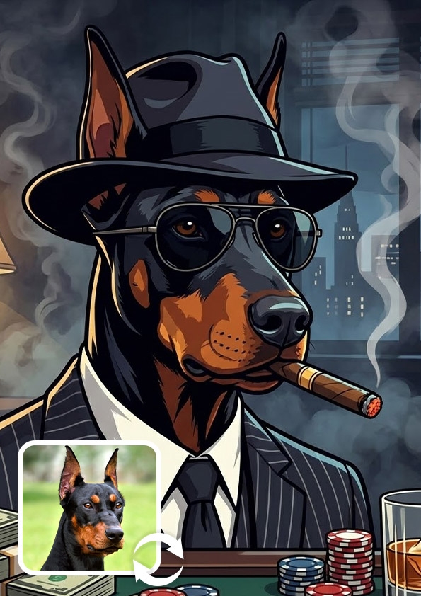 느와르 만화 패브릭 포스터